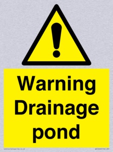 Warning Drainage pond